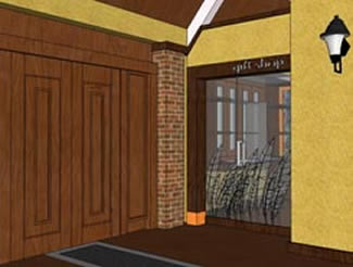 design of entrance to lobby